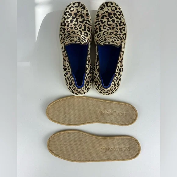 ROTHYS SLIP ON SNEAKER LOAFERS LEOPARD CAT ANIMAL PRINT SIZE WOMEN 8 - Picture 6 of 11
